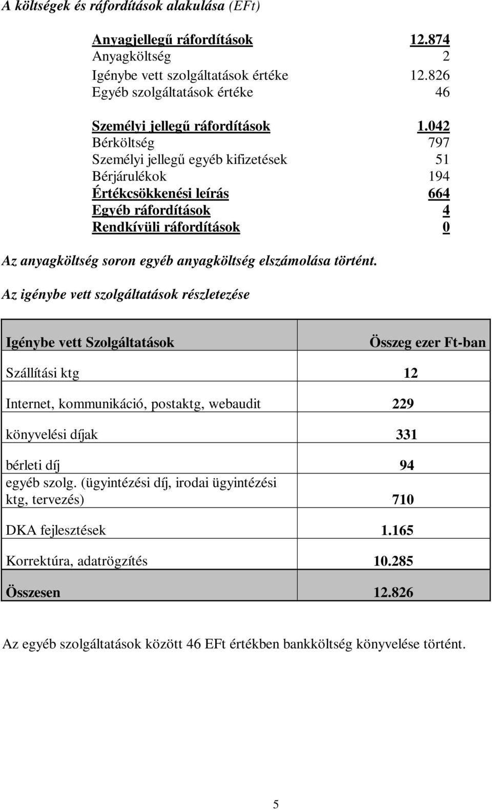 elszámolása történt.