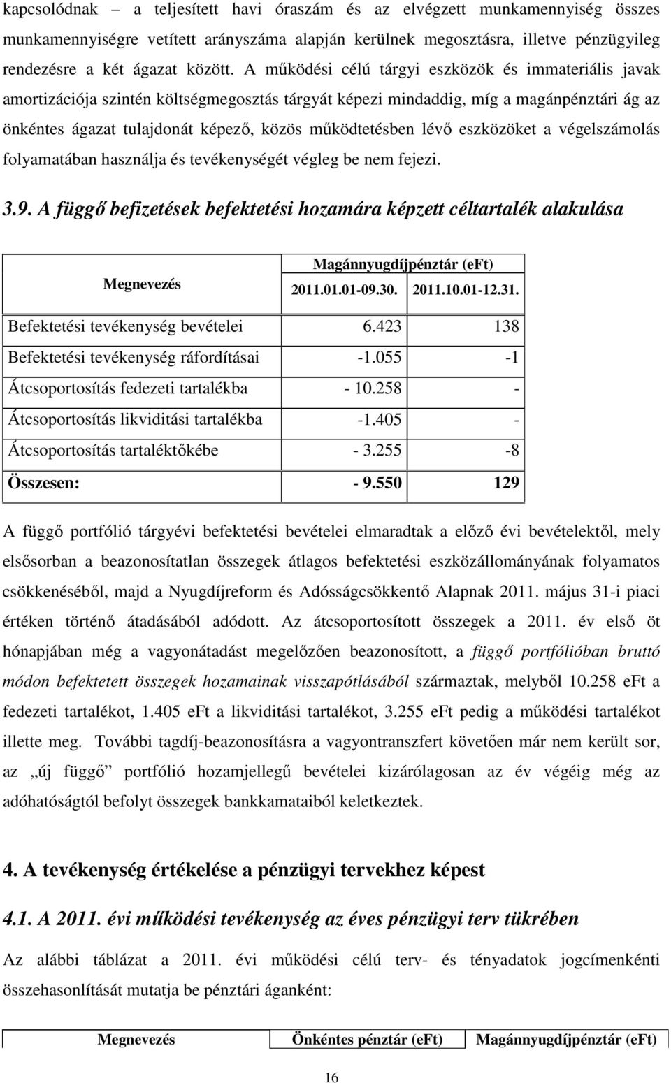 lévő eszközöket a végelszámolás folyamatában használja és tevékenységét végleg be nem fejezi. 3.9.