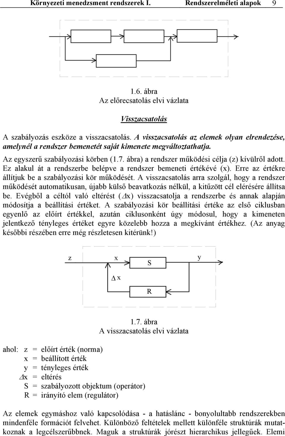 Ez alakul át a rendszerbe belépve a rendszer bemeneti értékévé (x). Erre az értékre állítjuk be a szabályozási kör működését.