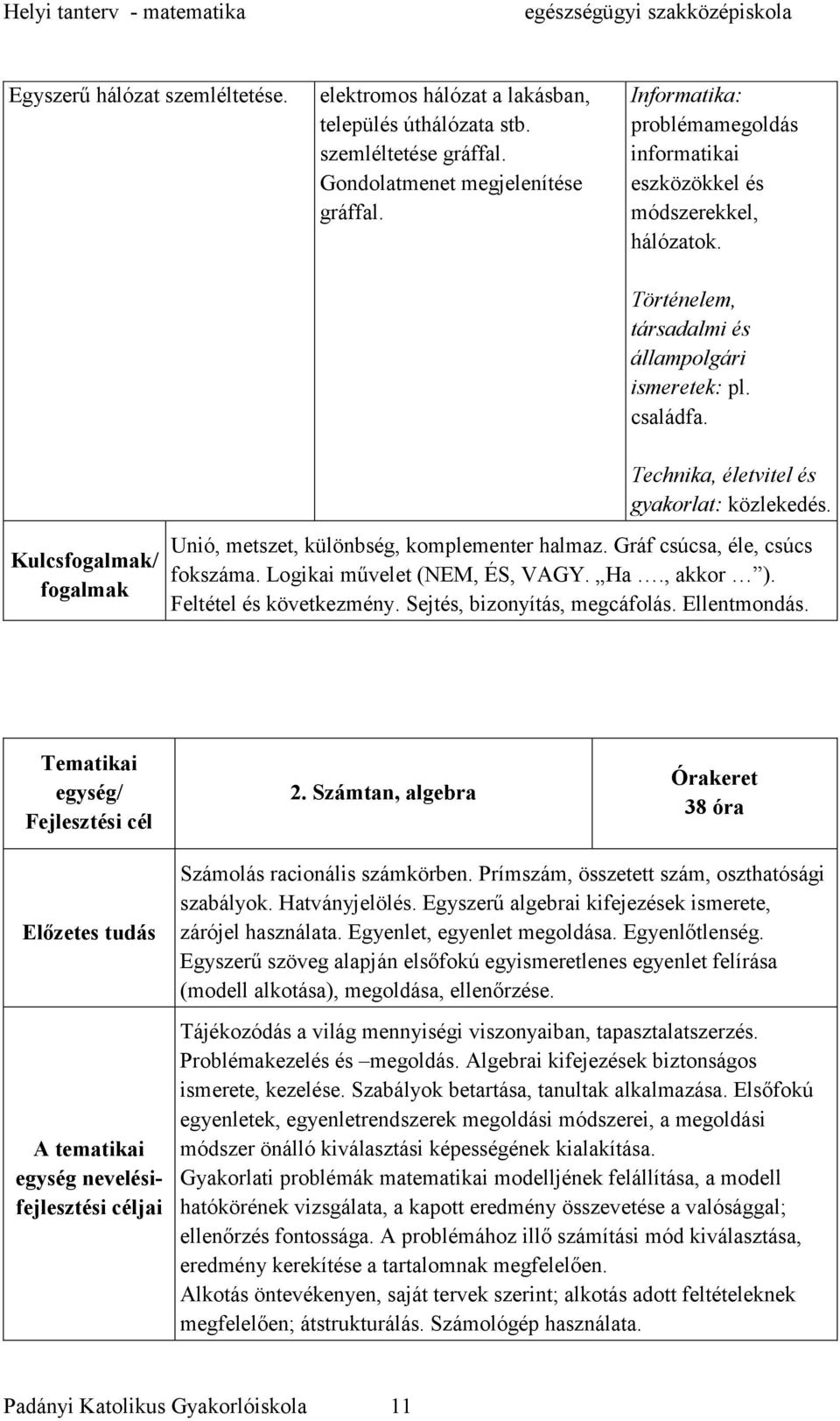 Kulcsfogalmak/ fogalmak Unió, metszet, különbség, komplementer halmaz. Gráf csúcsa, éle, csúcs fokszáma. Logikai művelet (NEM, ÉS, VAGY. Ha., akkor ). Feltétel és következmény.