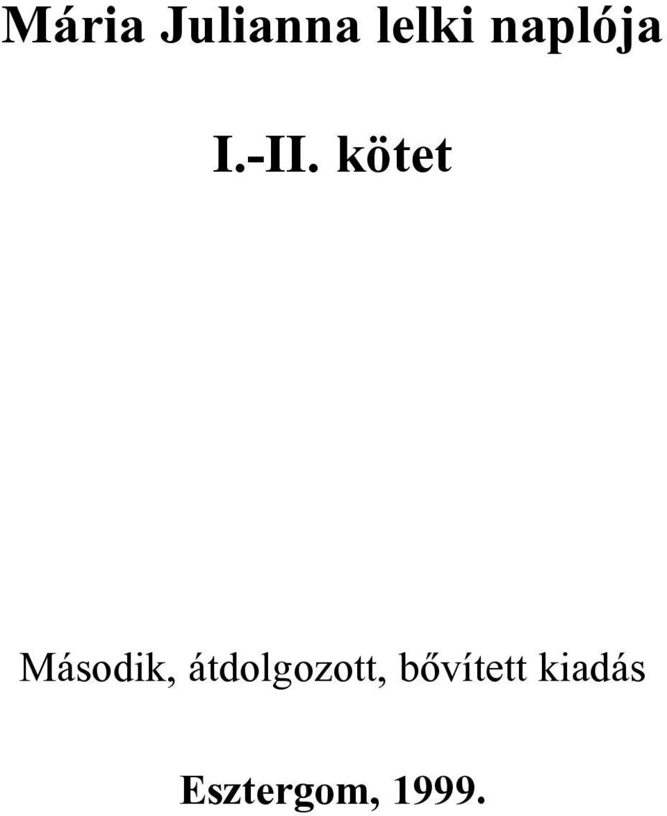 kötet Második,