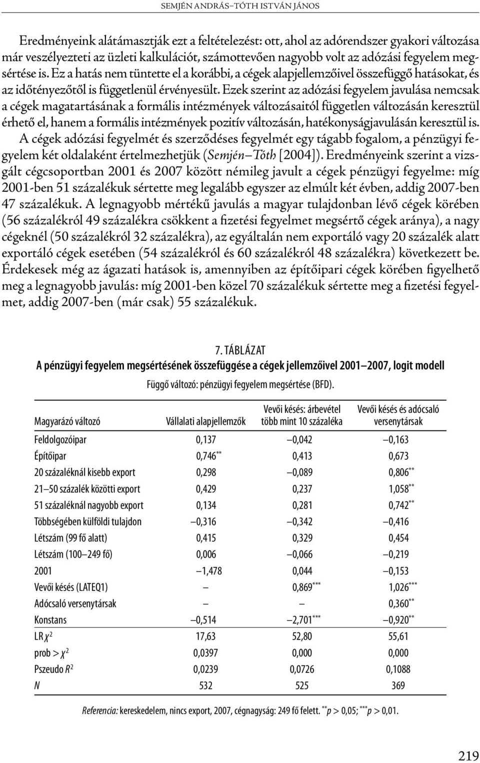 Ezek szerint az adózási fegyelem javulása nemcsak a cégek magatartásának a formális intézmények változásaitól független változásán keresztül érhető el, hanem a formális intézmények pozitív