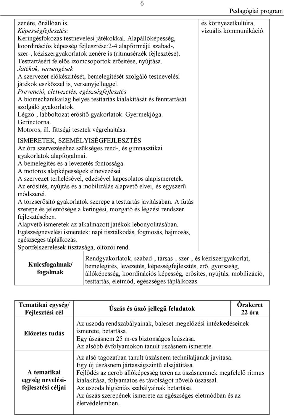 Játékok, versengések A szervezet előkészítését, bemelegítését szolgáló testnevelési játékok eszközzel is, versenyjelleggel.