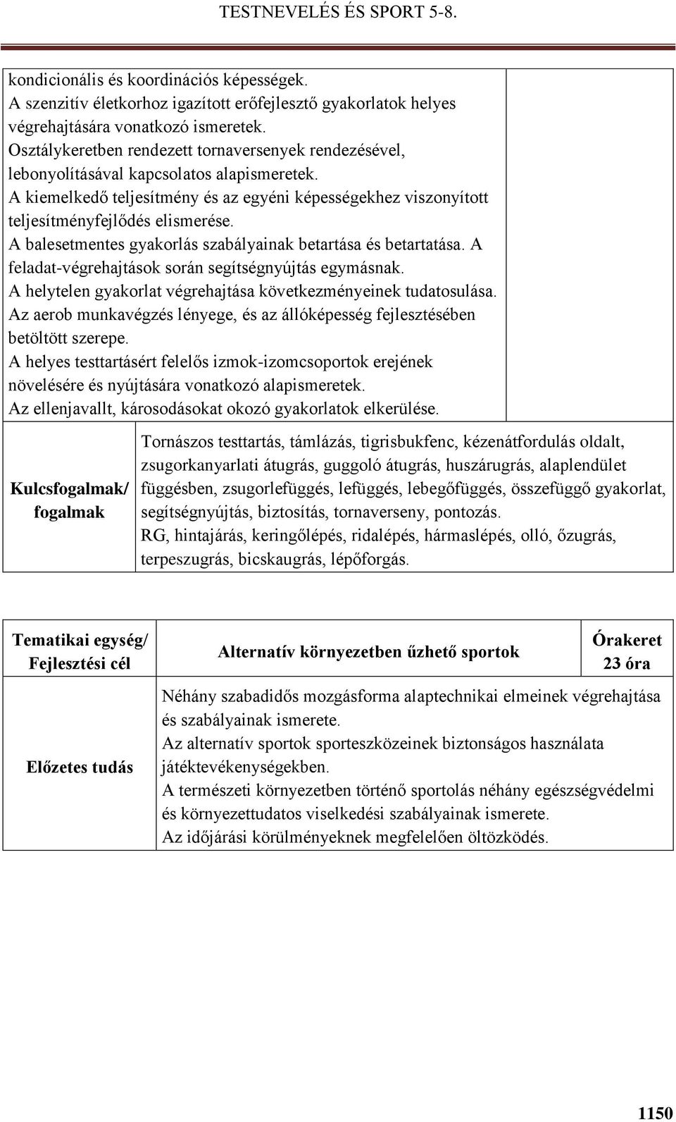 A balesetmentes gyakorlás szabályainak betartása és betartatása. A feladat-végrehajtások során segítségnyújtás egymásnak. A helytelen gyakorlat végrehajtása következményeinek tudatosulása.