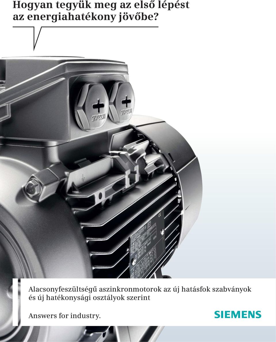 Alacsonyfeszültségű aszinkronmotorok az új