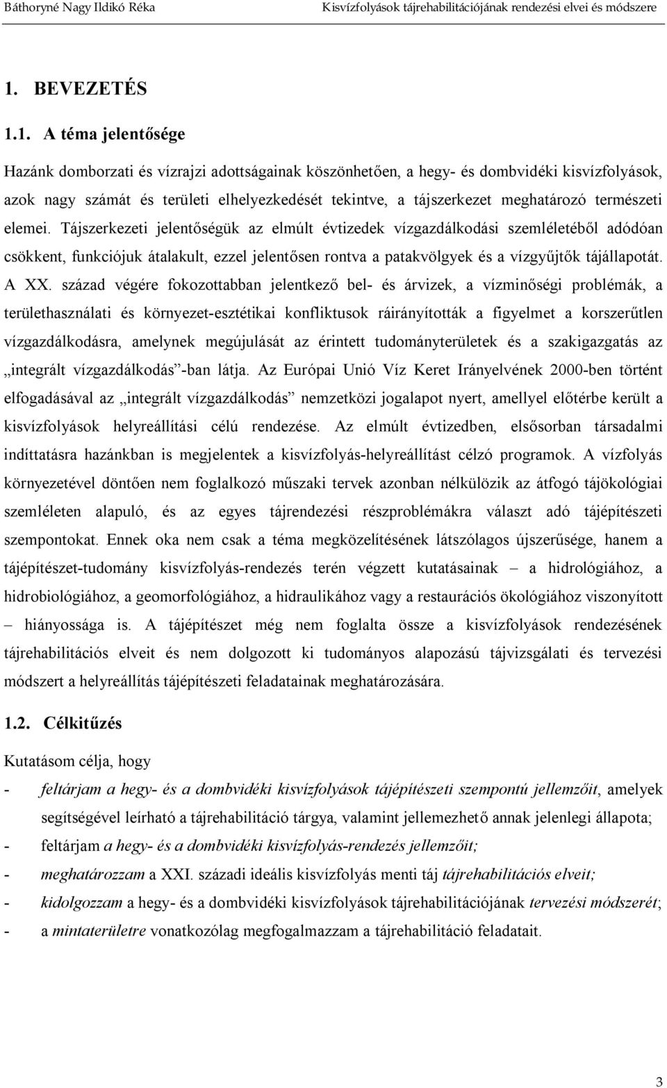 Tájszerkezeti jelent ségük az elmúlt évtizedek vízgazdálkodási szemléletéb l adódóan csökkent, funkciójuk átalakult, ezzel jelent sen rontva a patakvölgyek és a vízgy jt k tájállapotát. A XX.