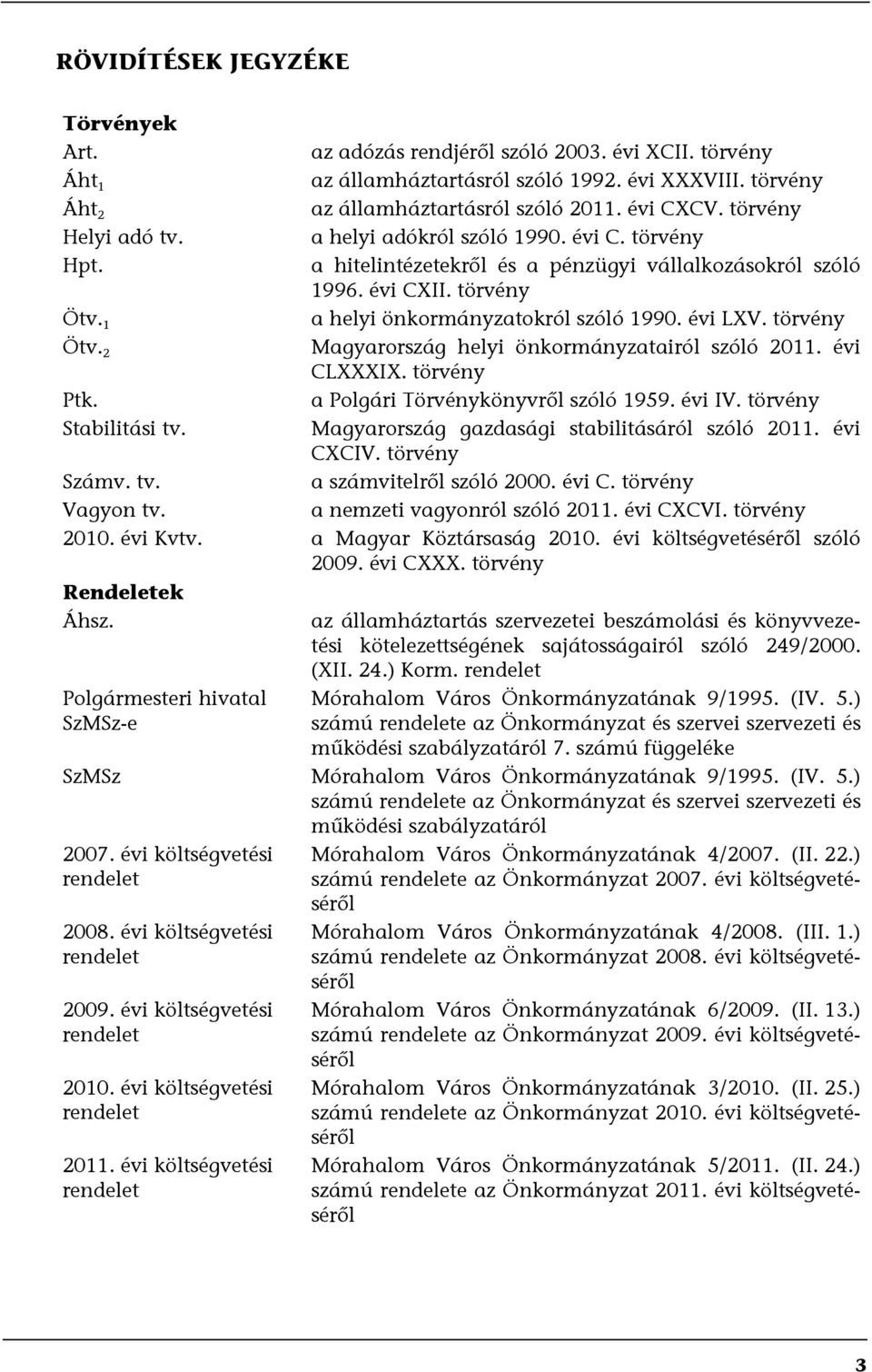 évi CXII. törvény a helyi önkormányzatokról szóló 1990. évi LXV. törvény Magyarország helyi önkormányzatairól szóló 2011. évi CLXXXIX. törvény a Polgári Törvénykönyvről szóló 1959. évi IV.