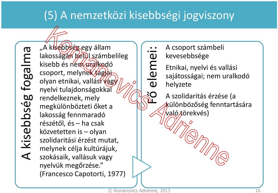 szolidaritási érzést mutat, melynek célja kultúrájuk, szokásaik, vallásuk vagy nyelvük megőrzése.