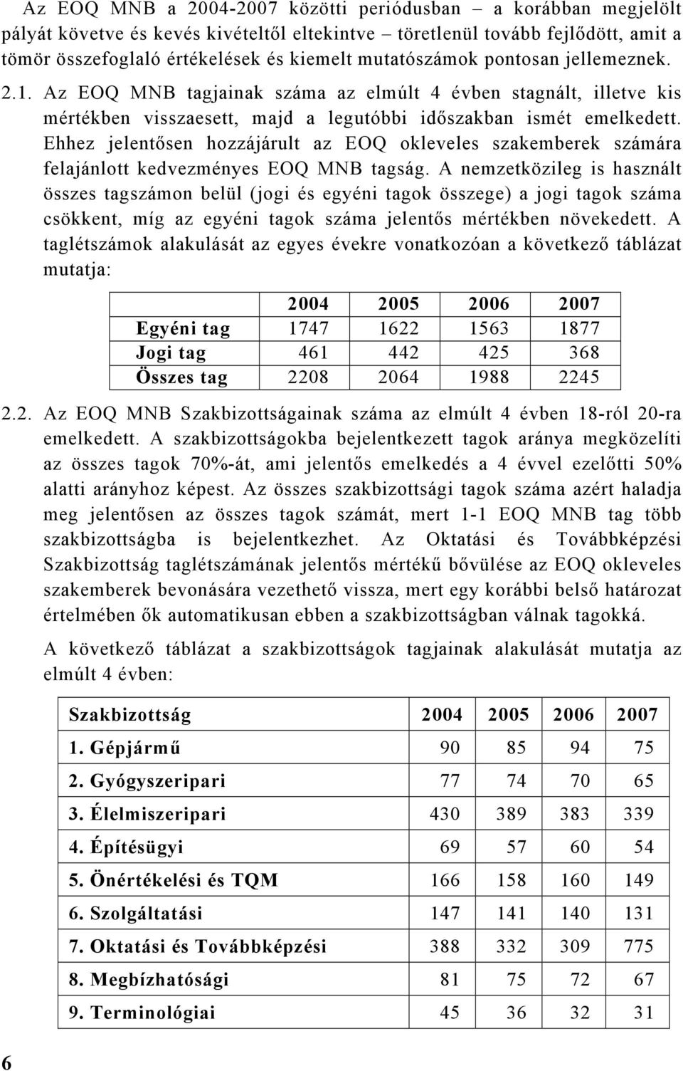 Ehhez jelentősen hozzájárult az EOQ okleveles szakemberek számára felajánlott kedvezményes EOQ tagság.