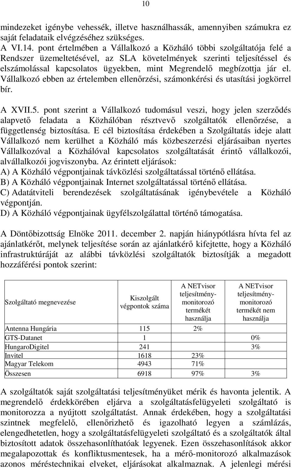 megbízottja jár el. Vállalkozó ebben az értelemben ellenırzési, számonkérési és utasítási jogkörrel bír. A XVII.5.