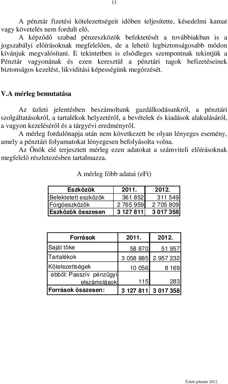 E tekintetben is elsődleges szempontnak tekintjük a Pénztár vagyonának és ezen keresztül a pénztári tagok befizetéseinek biztonságos kezelést, likviditási képességünk megőrzését. V.