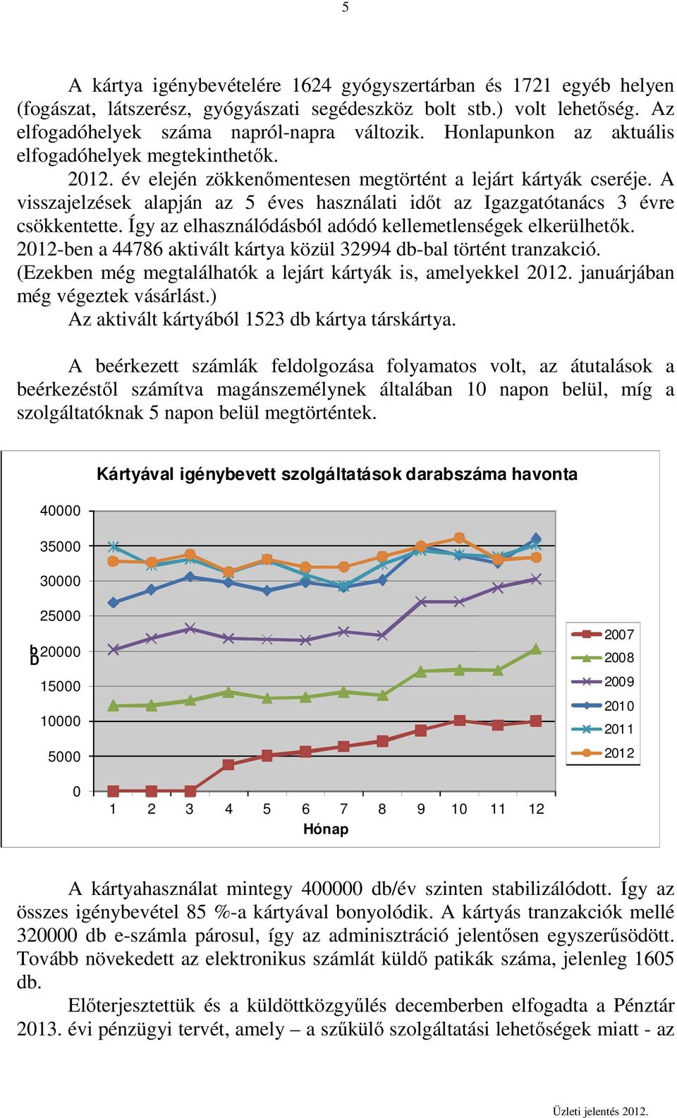 A visszajelzések alapján az 5 éves használati időt az Igazgatótanács évre csökkentette. Így az elhasználódásból adódó kellemetlenségek elkerülhetők.