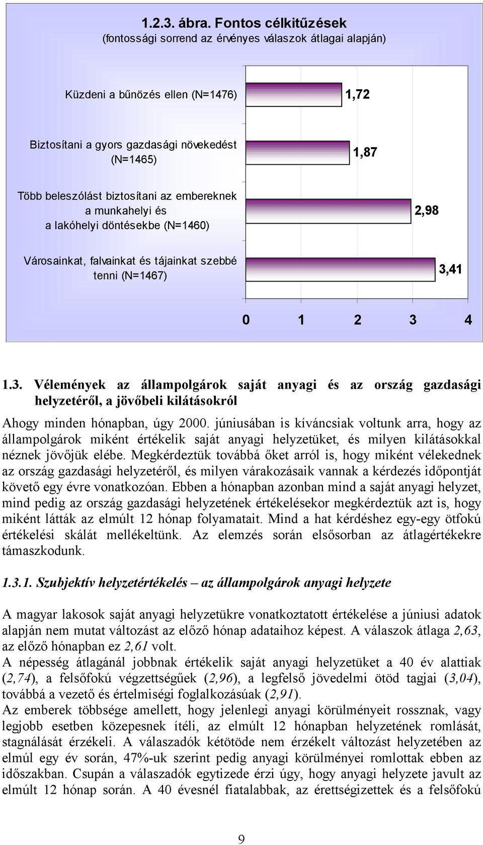 az embereknek a munkahelyi és a lakóhelyi döntésekbe (N=1460) 2,98 Városainkat, falvainkat és tájainkat szebbé tenni (N=1467) 3,