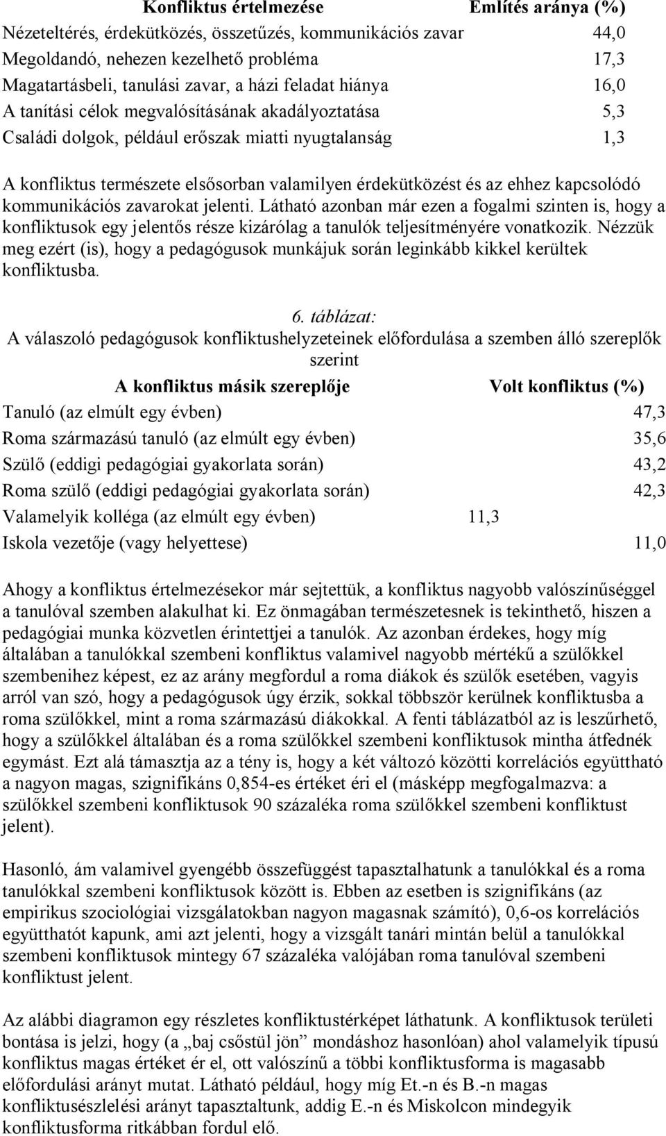 kapcsolódó kommunikációs zavarokat jelenti. Látható azonban már ezen a fogalmi szinten is, hogy a konfliktusok egy jelent s része kizárólag a tanulók teljesítményére vonatkozik.