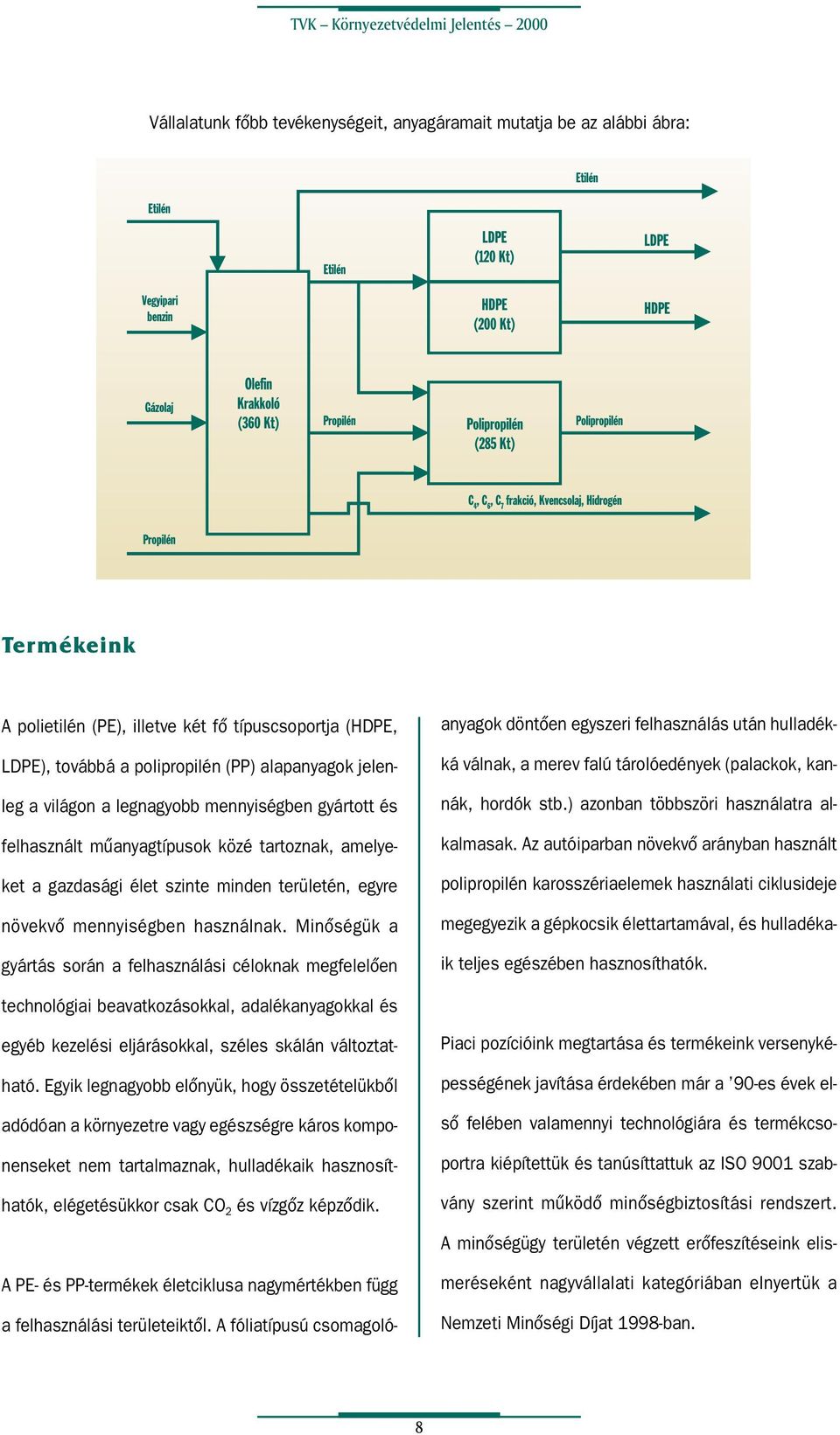 Minôségük a gyártás során a felhasználási céloknak megfelelôen anyagok döntôen egyszeri felhasználás után hulladékká válnak, a merev falú tárolóedények (palackok, kannák, hordók stb.