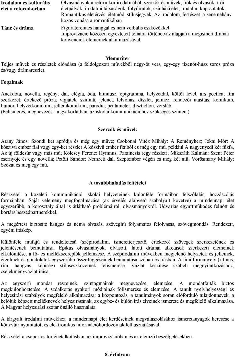 Improvizáció közösen egyeztetett témára, történetváz alapján a megismert drámai konvenciók elemeinek alkalmazásával.