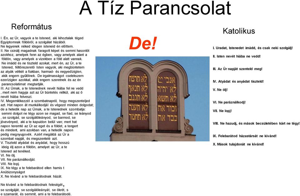 Ne imádd és ne tiszteld azokat, mert én, az Úr, a te Istened, féltőnszerető Isten vagyok, aki megbüntetem az atyák vétkét a fiakban, harmad- és negyedíziglen, akik engem gyűlölnek.