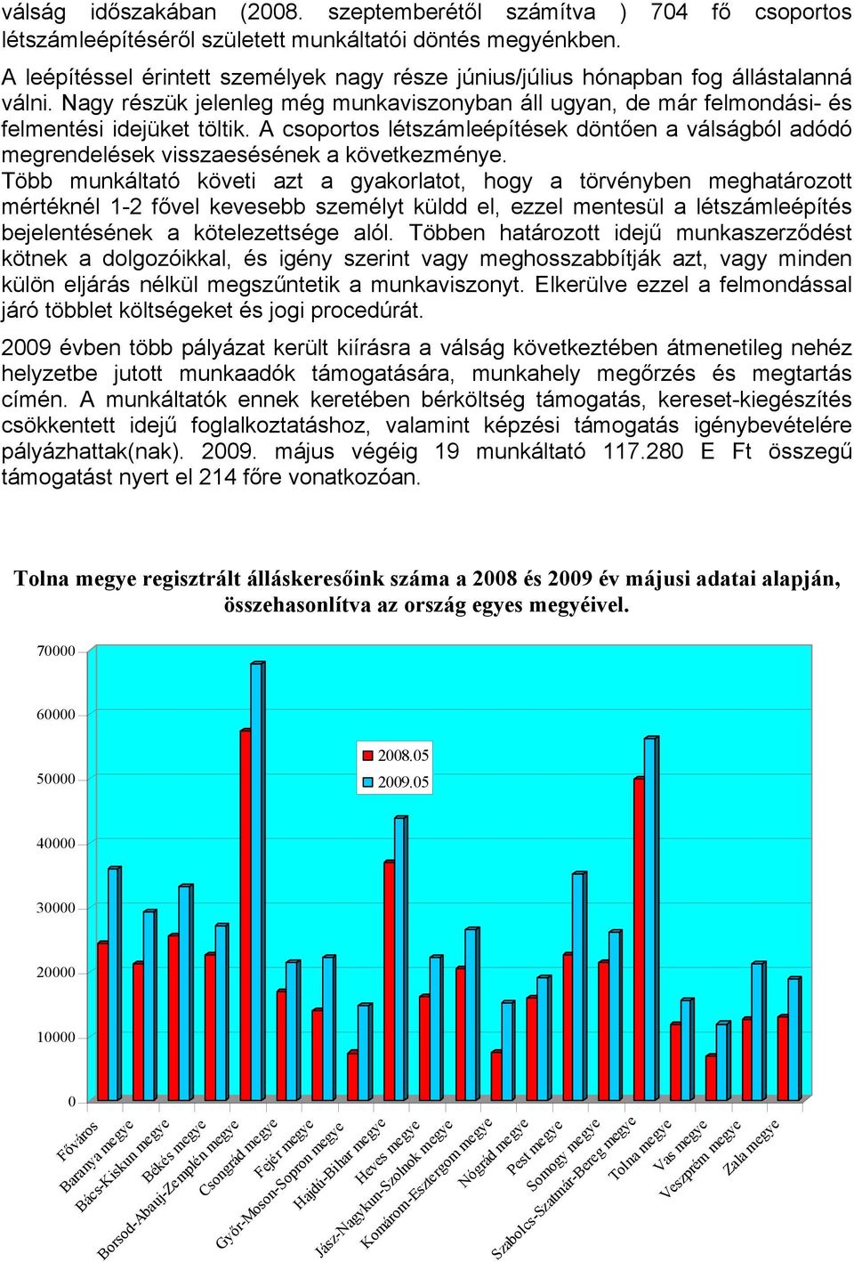 A csoportos létszámleépítések döntően a válságból adódó megrendelések visszaesésének a következménye.