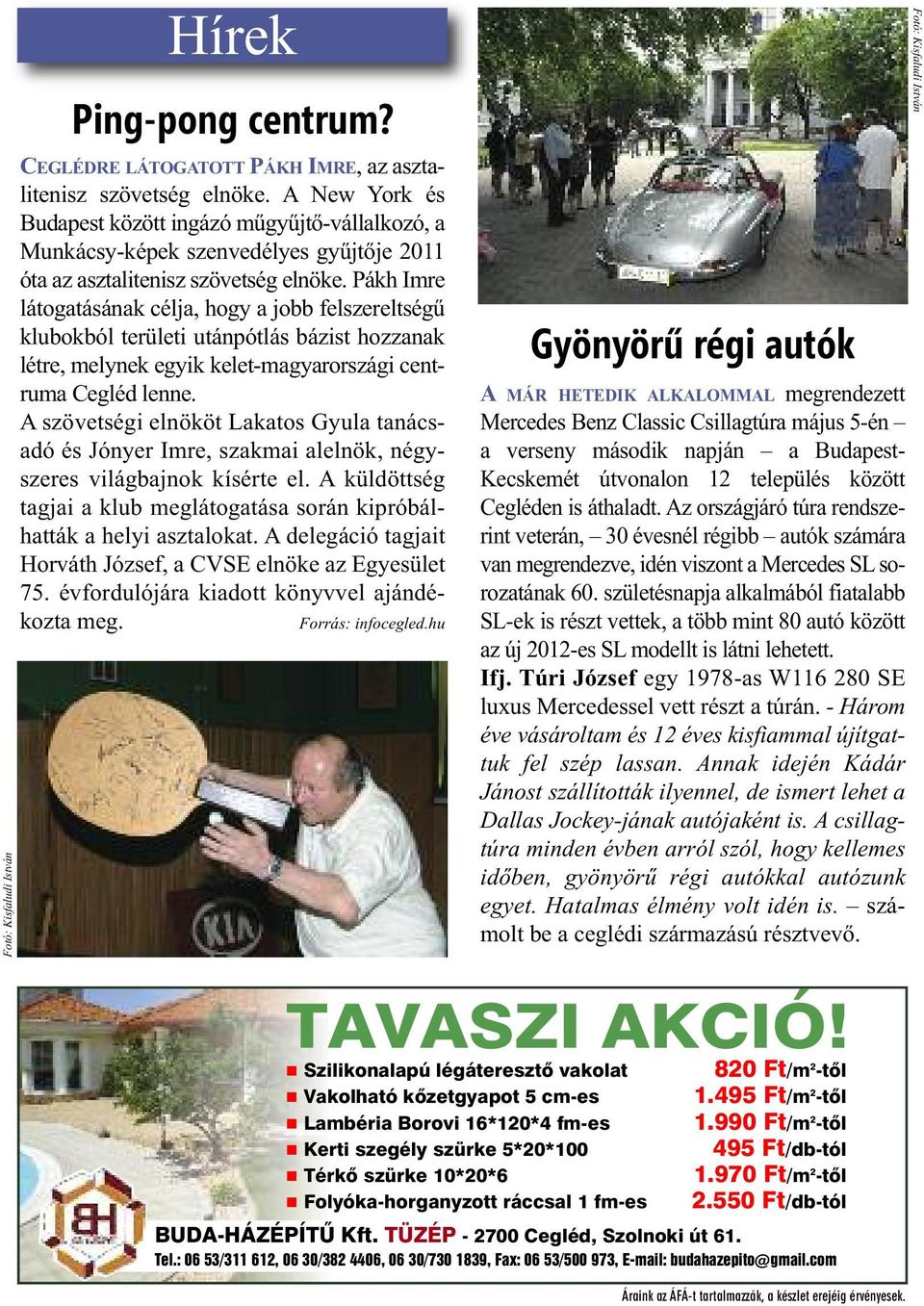 Pákh Imre látogatásának célja, hogy a jobb felszereltségű klubokból területi utánpótlás bázist hozzanak létre, melynek egyik kelet-magyarországi centruma Cegléd lenne.