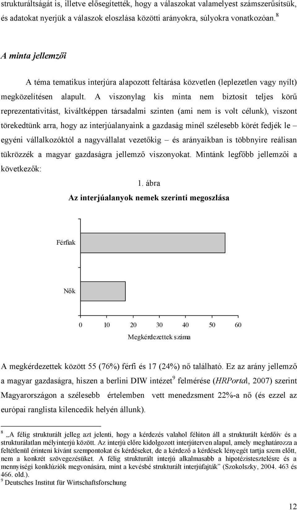 A viszonylag kis minta nem biztosít teljes körű reprezentativitást, kiváltképpen társadalmi szinten (ami nem is volt célunk), viszont törekedtünk arra, hogy az interjúalanyaink a gazdaság minél