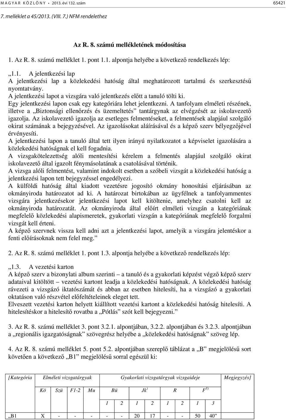 Egy jelentkezési lapon csak egy kategóriára lehet jelentkezni. A tanfolyam elméleti részének, illetve a Biztonsági ellenőrzés és üzemeltetés tantárgynak az elvégzését az iskolavezető igazolja.