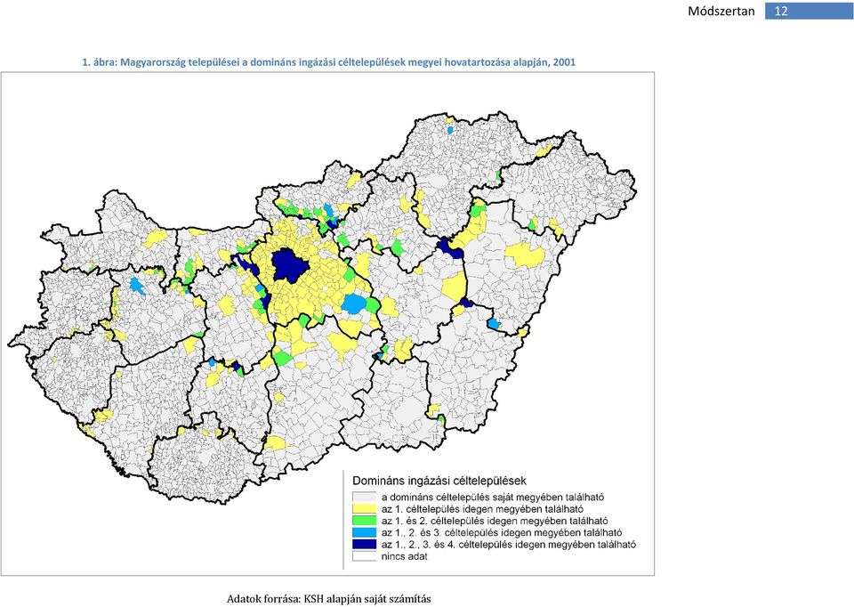 megyei hovatartozása alapján, 2001