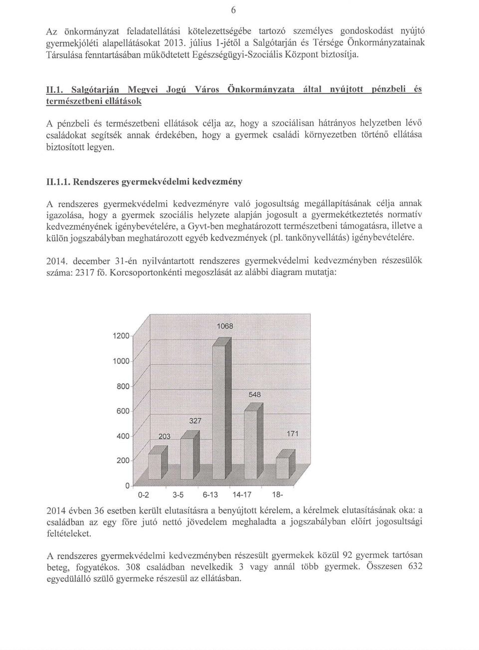 j6t6l a Salg6tarjan 6s Tersege Onkormanyzatainak Trirsulisa fenntart6s6ban mrikddtetett Eg6szsdgiigyi-Szoci6lis Kdzpont biztositja. II.1.