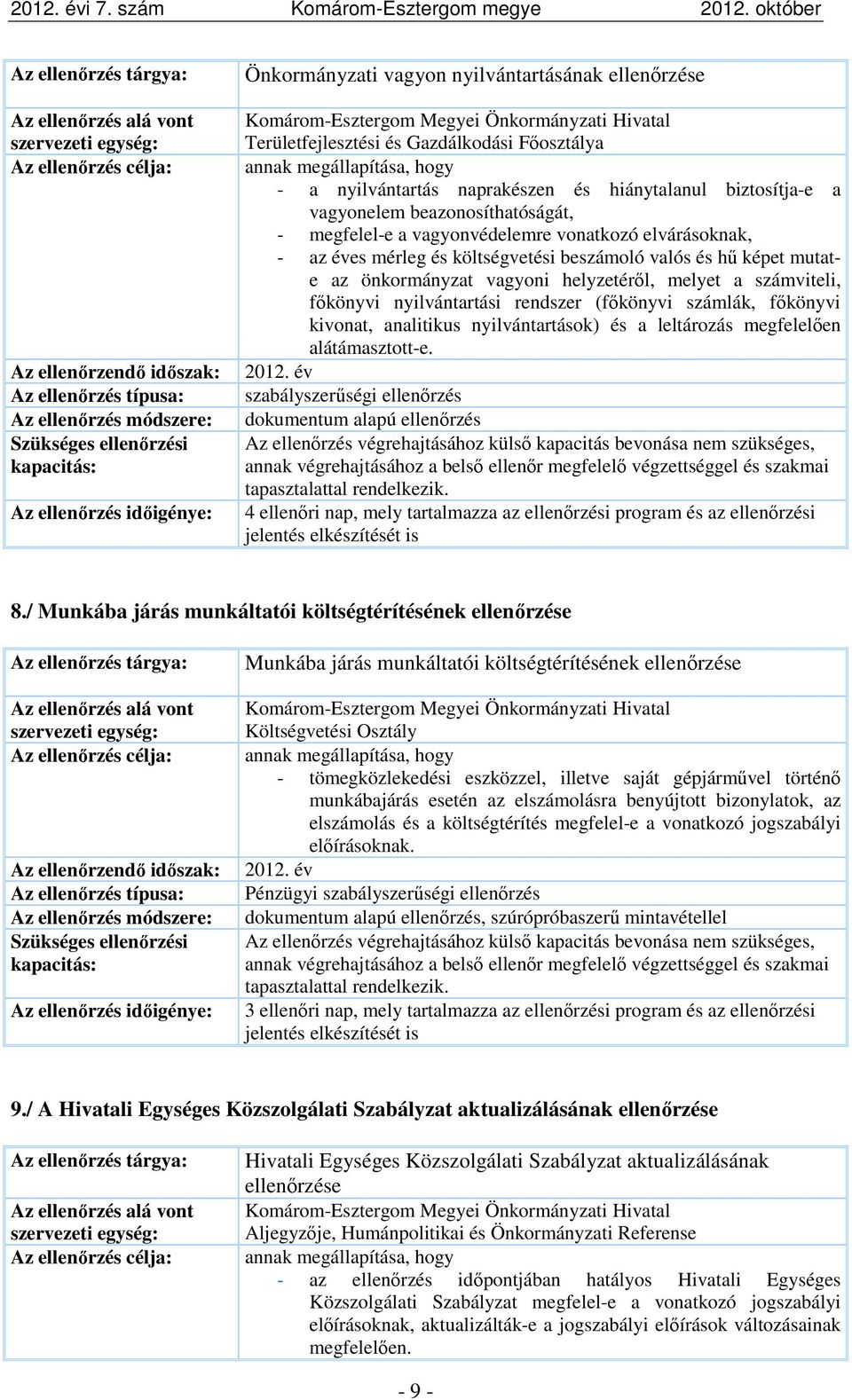 nyilvántartási rendszer (főkönyvi számlák, főkönyvi kivonat, analitikus nyilvántartások) és a leltározás megfelelően alátámasztott-e. 2012.