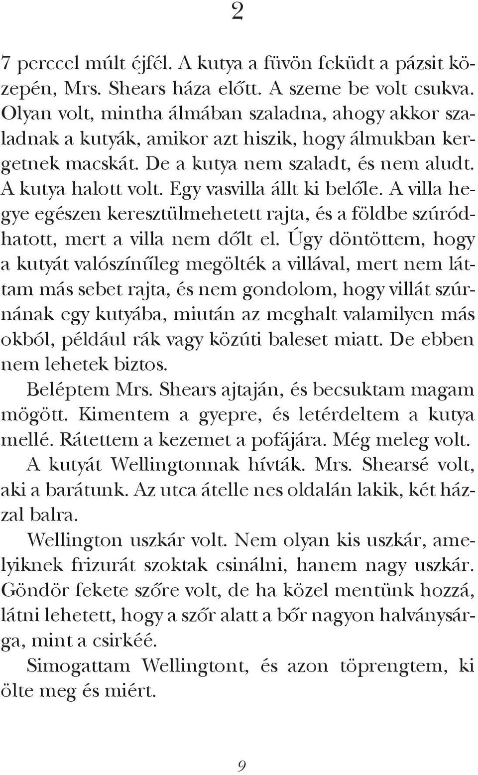 Egy vasvilla állt ki belőle. A villa hegye egészen keresztülmehetett rajta, és a földbe szúródhatott, mert a villa nem dőlt el.