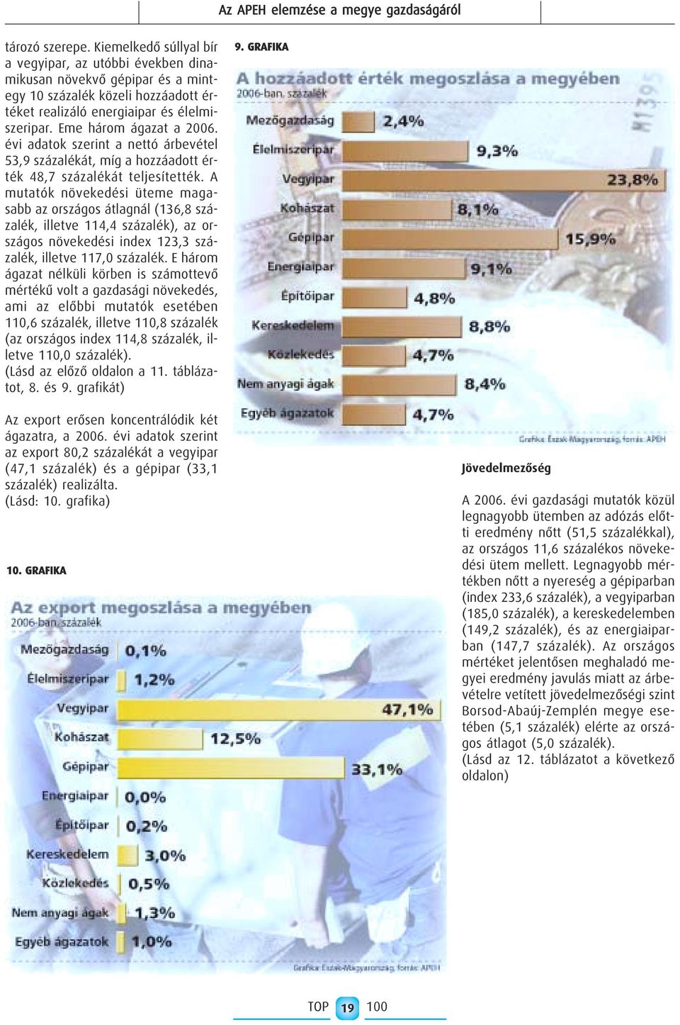 évi adatok szerint a nettó árbevétel 53,9 százalékát, míg a hozzáadott érték 48,7 százalékát teljesítették.