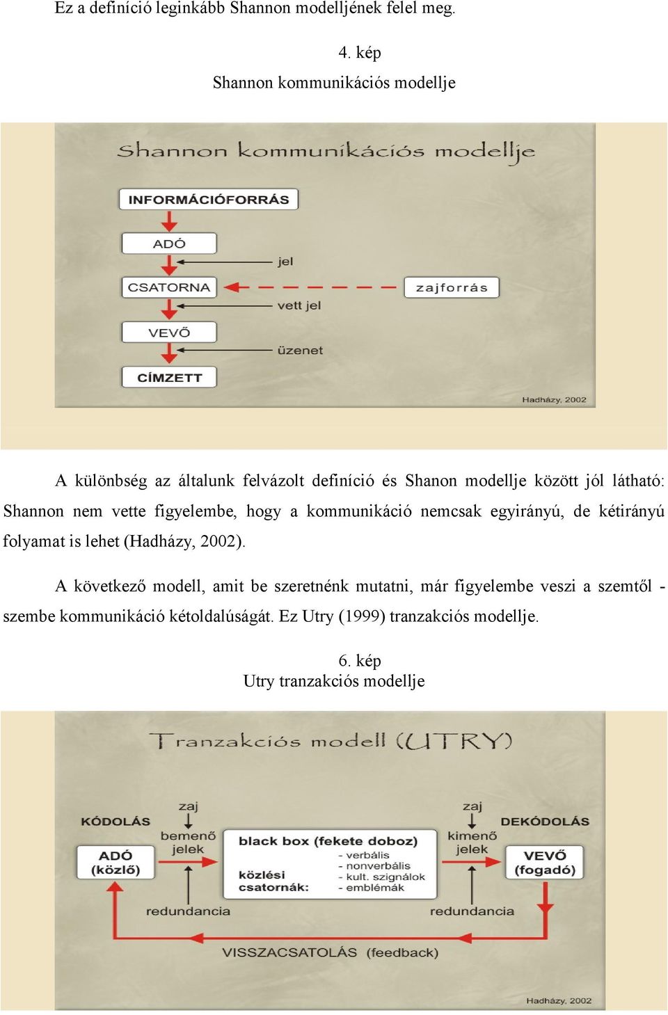 Shannon nem vette figyelembe, hogy a kommunikáció nemcsak egyirányú, de kétirányú folyamat is lehet (Hadházy, 2002).