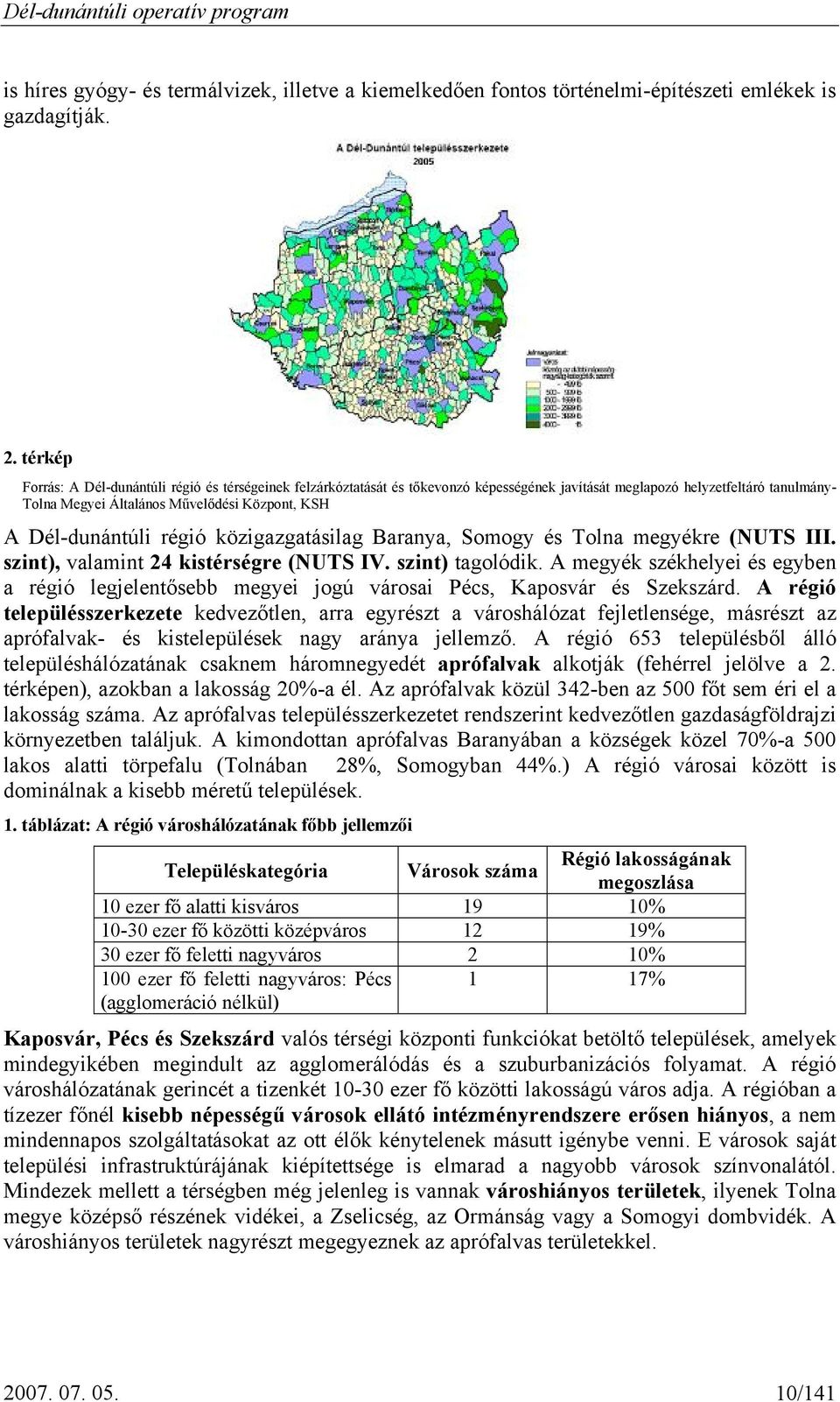 Dél-dunántúli régió közigazgatásilag Baranya, Somogy és Tolna megyékre (NUTS III. szint), valamint 24 kistérségre (NUTS IV. szint) tagolódik.