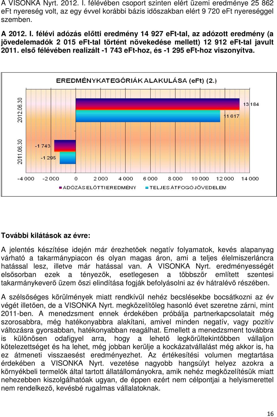 További kilátások az évre: A jelentés készítése idején már érezhetőek negatív folyamatok, kevés alapanyag várható a takarmánypiacon és olyan magas áron, ami a teljes élelmiszerláncra hatással lesz,