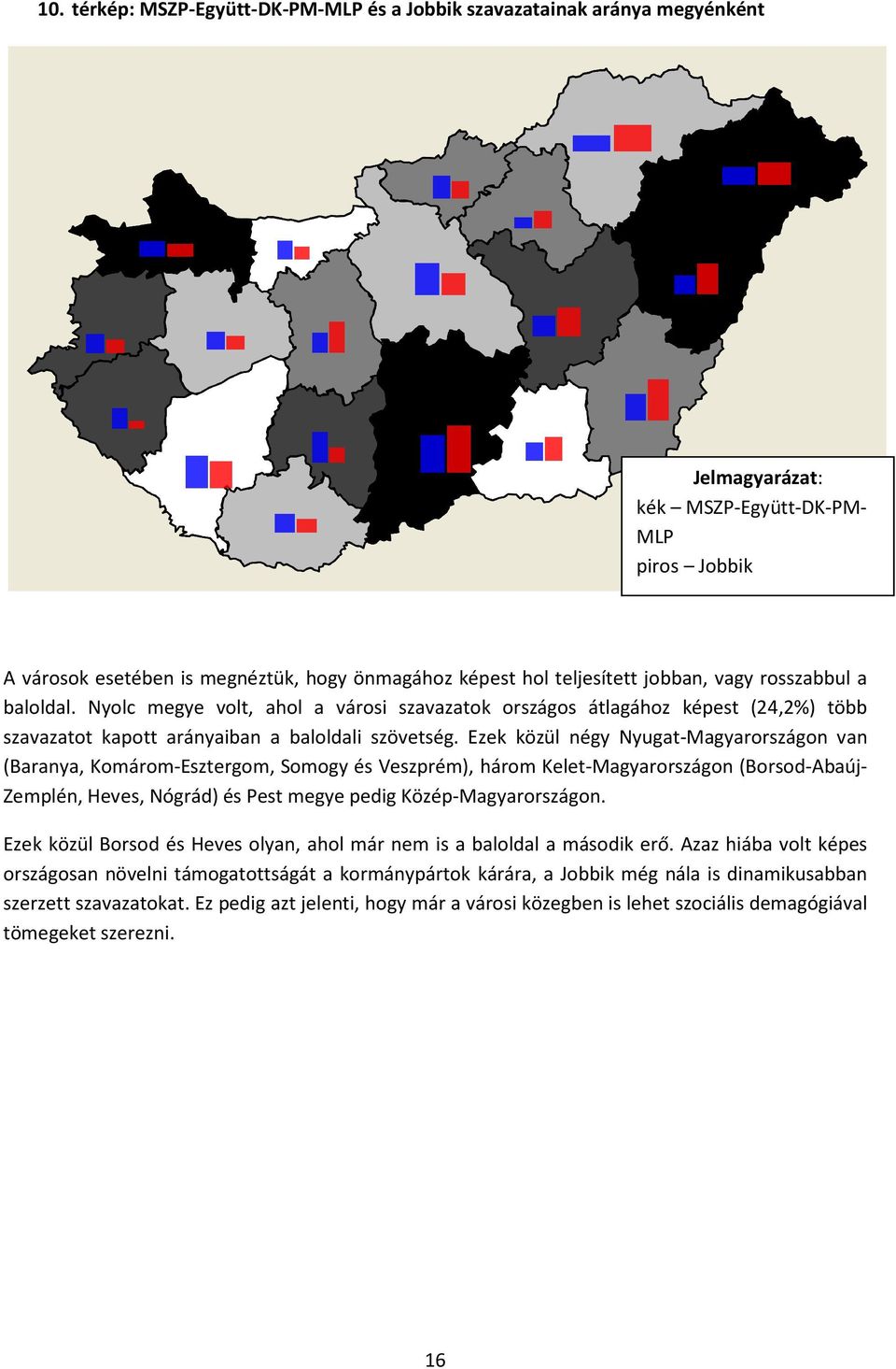 Ezek közül négy Nyugat-Magyarországon van (Baranya, Komárom-Esztergom, Somogy és Veszprém), három Kelet-Magyarországon (Borsod-Abaúj- Zemplén, Heves, Nógrád) és Pest megye pedig Közép-Magyarországon.