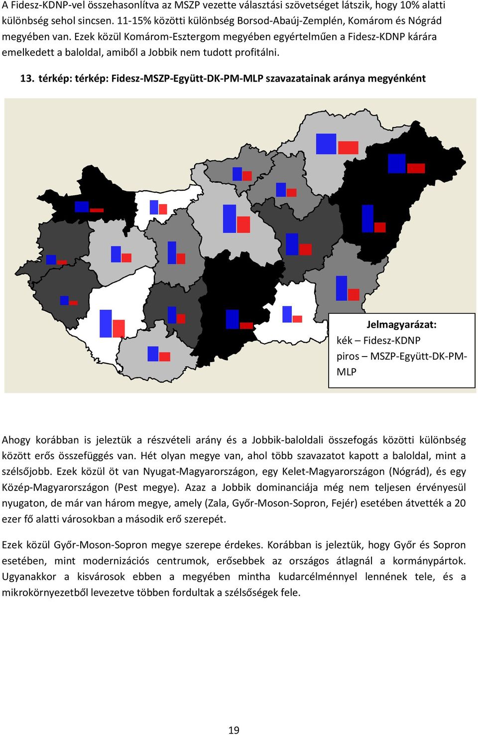 Ezek közül Komárom-Esztergom megyében egyértelműen a Fidesz-KDNP kárára emelkedett a baloldal, amiből a Jobbik nem tudott profitálni. 13.