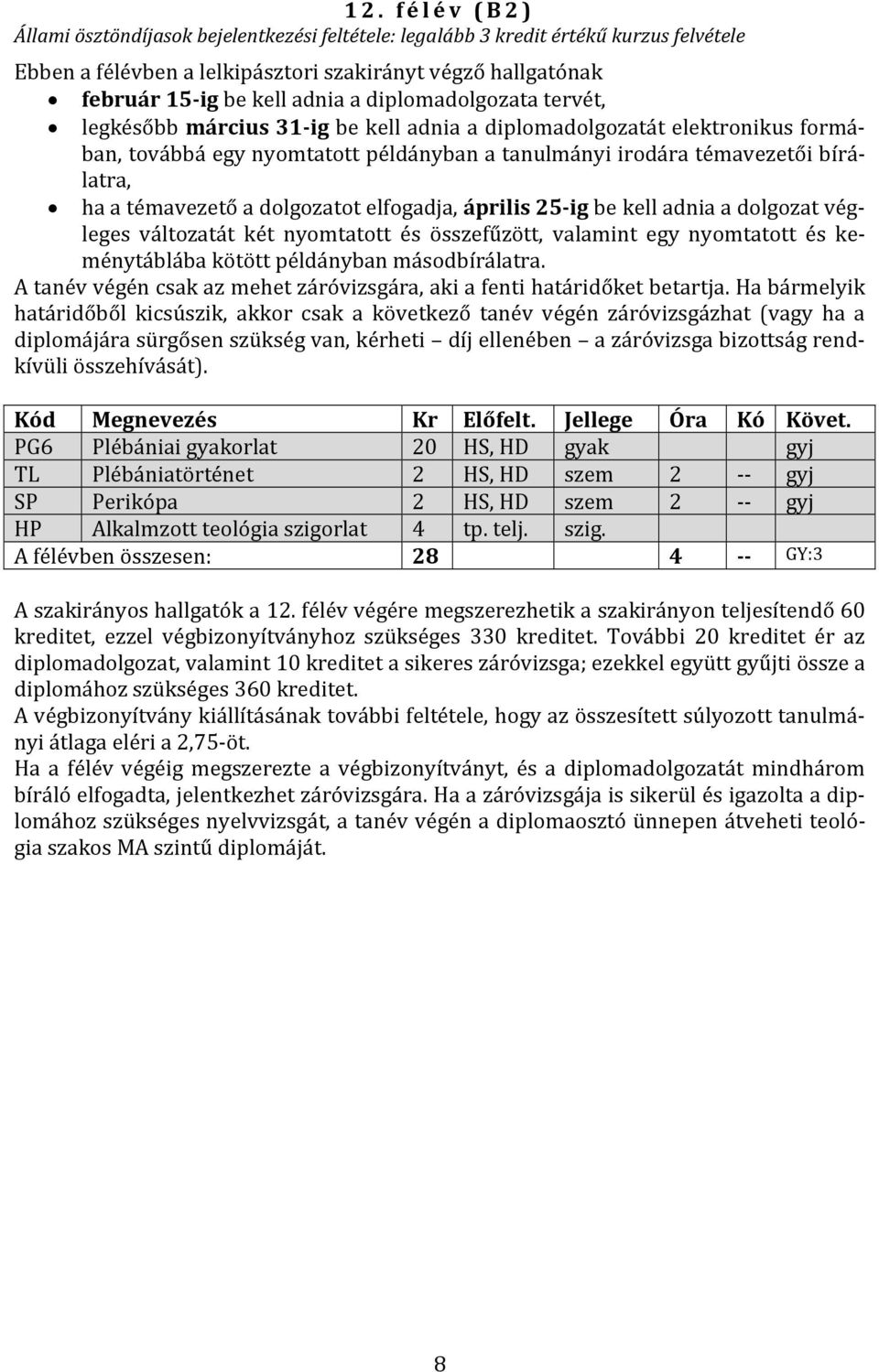 témavezető a dolgozatot elfogadja, április 25-ig be kell adnia a dolgozat végleges változatát két nyomtatott és összefűzött, valamint egy nyomtatott és keménytáblába kötött példányban másodbírálatra.