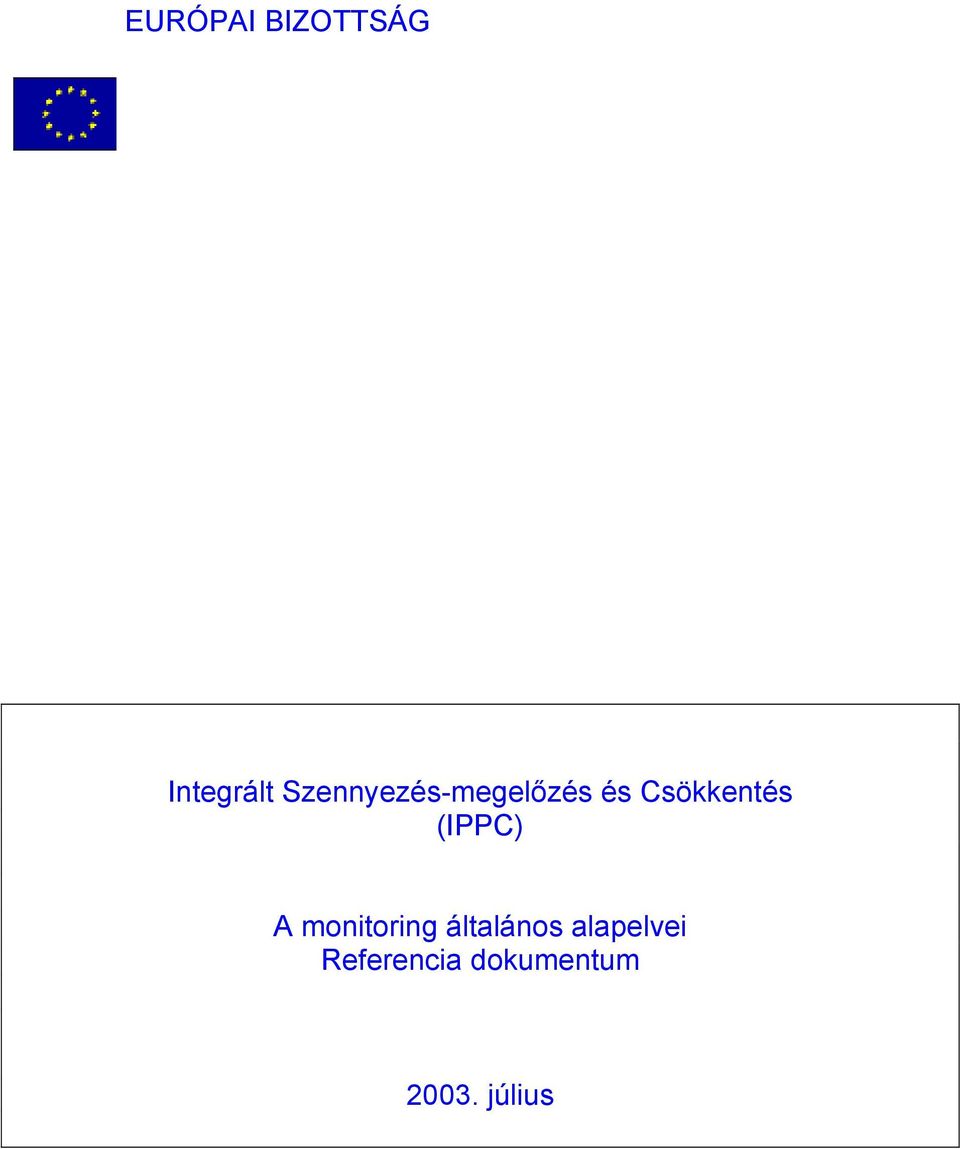 (IPPC) A monitoring általános