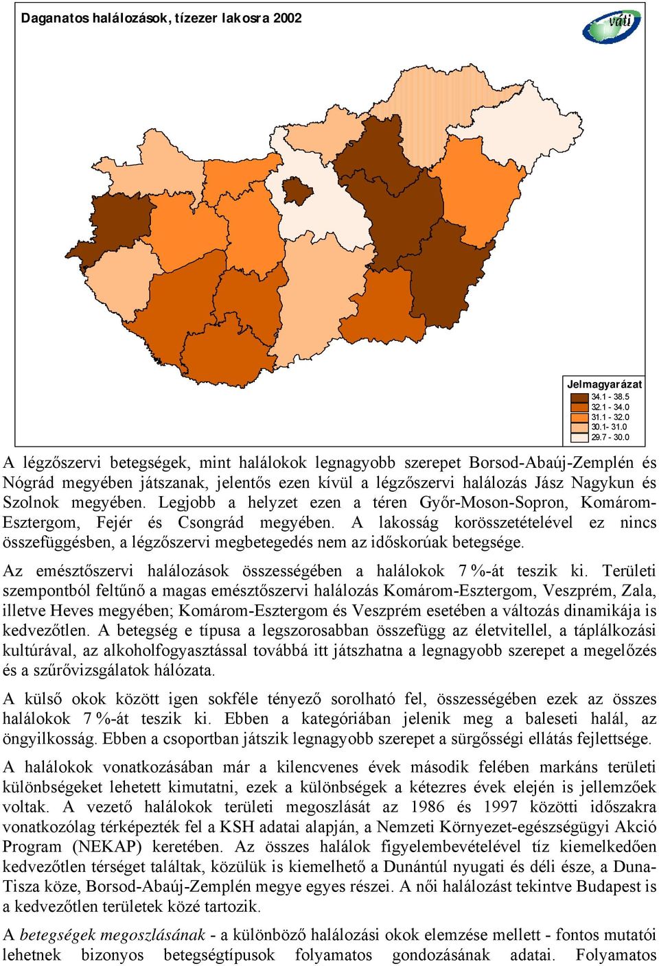 Legjobb a helyzet ezen a téren Győr-Moson-Sopron, Komárom- Esztergom, Fejér és Csongrád megyében.