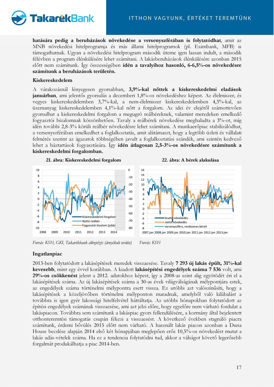 Így összességében idén a tavalyihoz hasonló, -,%-os növekedésre számítunk a beruházások területén.