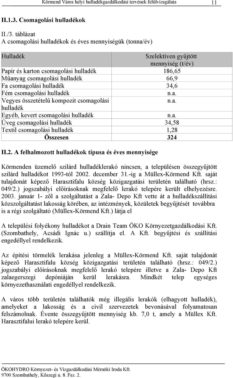 csomagolási hulladék 34,6 Fém csomagolási hulladék Vegyes összetételû kompozit csomagolási hulladék Egyéb, kevert csomagolási hulladék Üveg csomagolási hulladék 34,58 Textil csomagolási hulladék 1,28