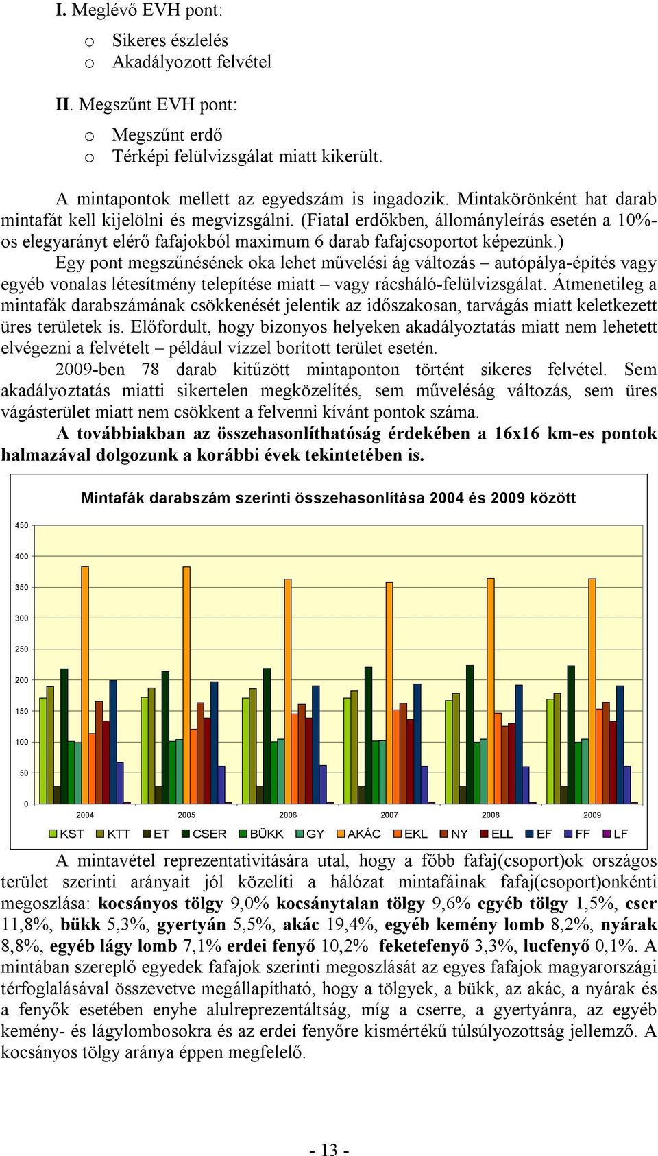 ) Egy pont megszűnésének oka lehet művelési ág változás autópálya-építés vagy egyéb vonalas létesítmény telepítése miatt vagy rácsháló-felülvizsgálat.