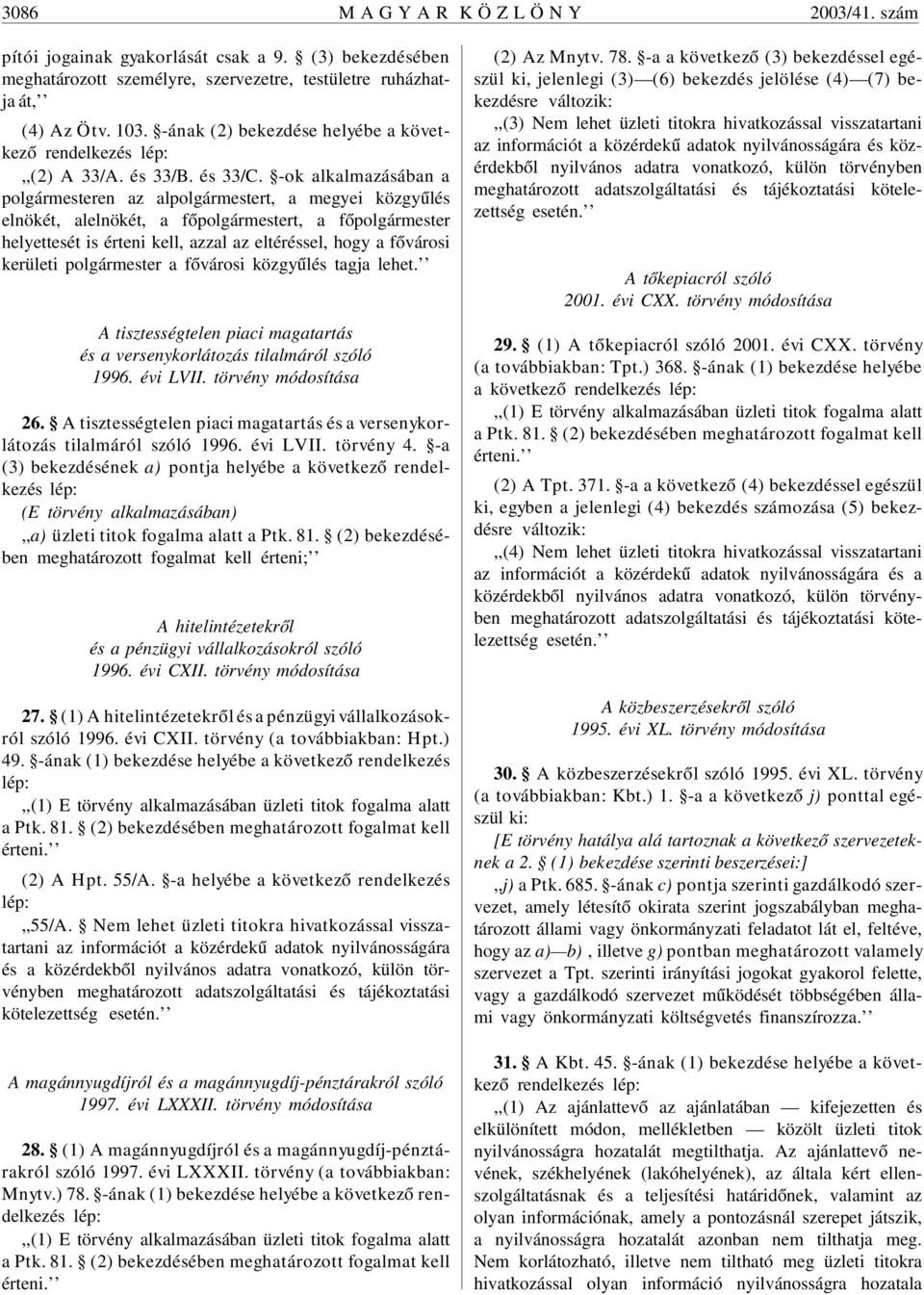 -ok alkalmazásában a polgármesteren az alpolgármestert, a megyei közgyûlés elnökét, alelnökét, a fõpolgármestert, a fõpolgármester helyettesét is érteni kell, azzal az eltéréssel, hogy a fõvárosi