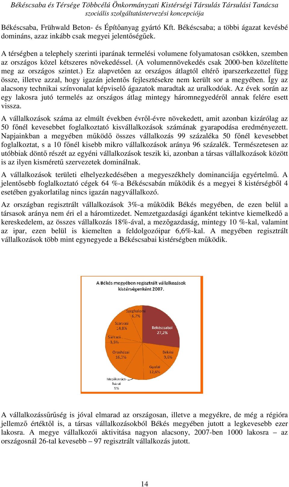 ) Ez alapvetıen az országos átlagtól eltérı iparszerkezettel függ össze, illetve azzal, hogy igazán jelentıs fejlesztésekre nem került sor a megyében.