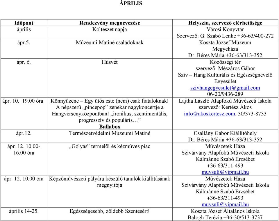 00 óra Könnyűzene Egy ütős este (nem) csak fiataloknak! A népszerű pincepop zenekar nagykoncertje a Hangversenyközpontban!