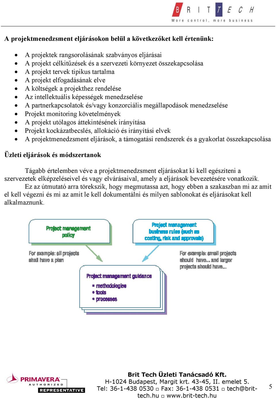 Projekt monitoring követelmények A projekt utólagos áttekintésének irányítása Projekt kockázatbecslés, allokáció és irányítási elvek A projektmenedzsment eljárások, a támogatási rendszerek és a