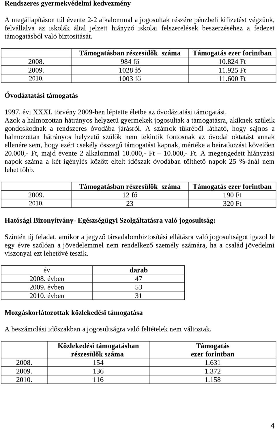 600 Ft Óvodáztatási támogatás 1997. évi XXXI. törvény 2009-ben léptette életbe az óvodáztatási támogatást.