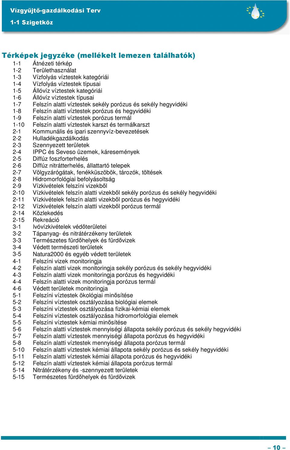 alatti víztestek karszt és termálkarszt 2-1 Kommunális és ipari szennyvíz-bevezetések 2-2 Hulladékgazdálkodás 2-3 Szennyezett területek 2-4 IPPC és Seveso üzemek, káresemények 2-5 Diffúz