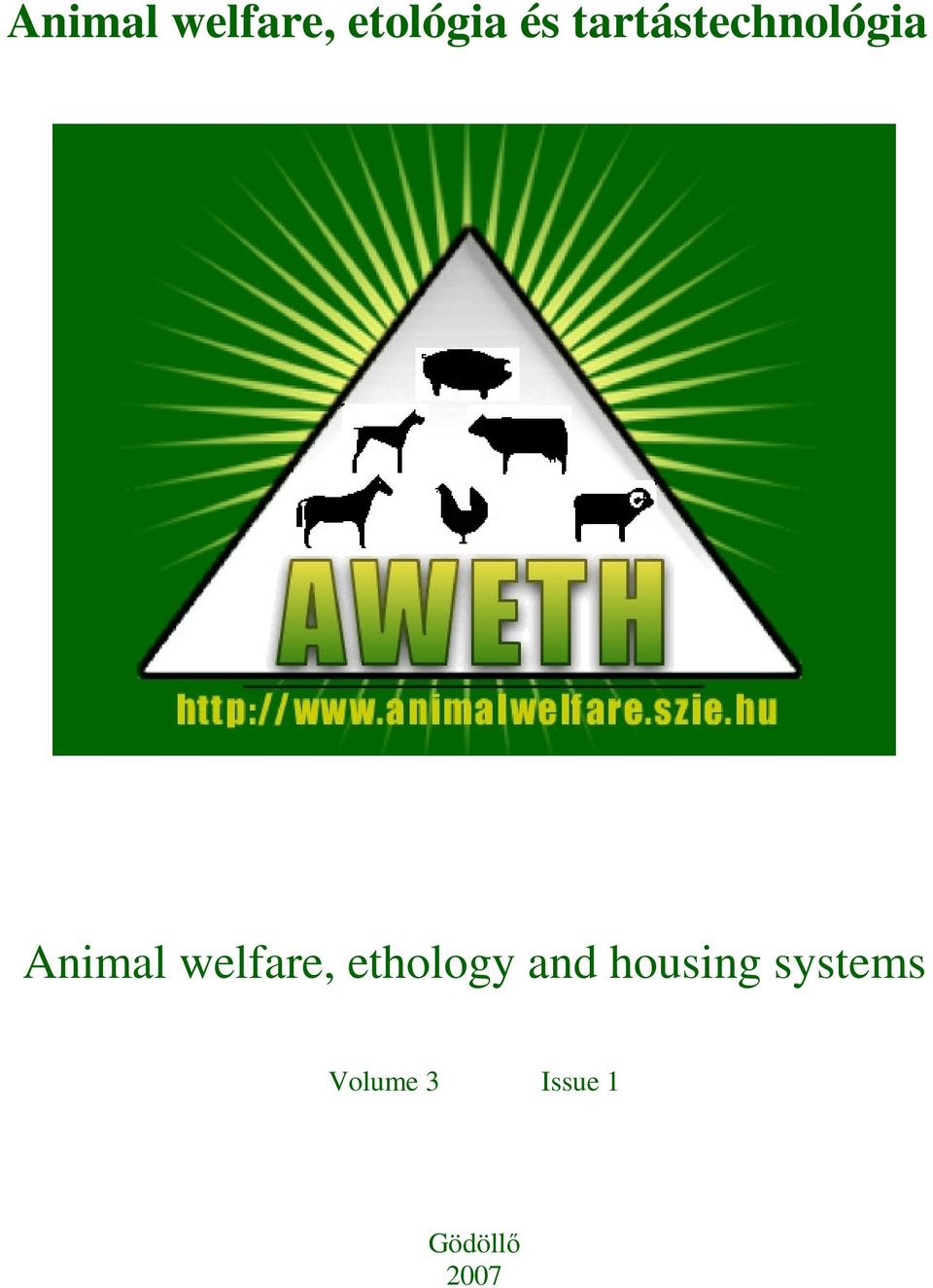 welfare, ethology and housing