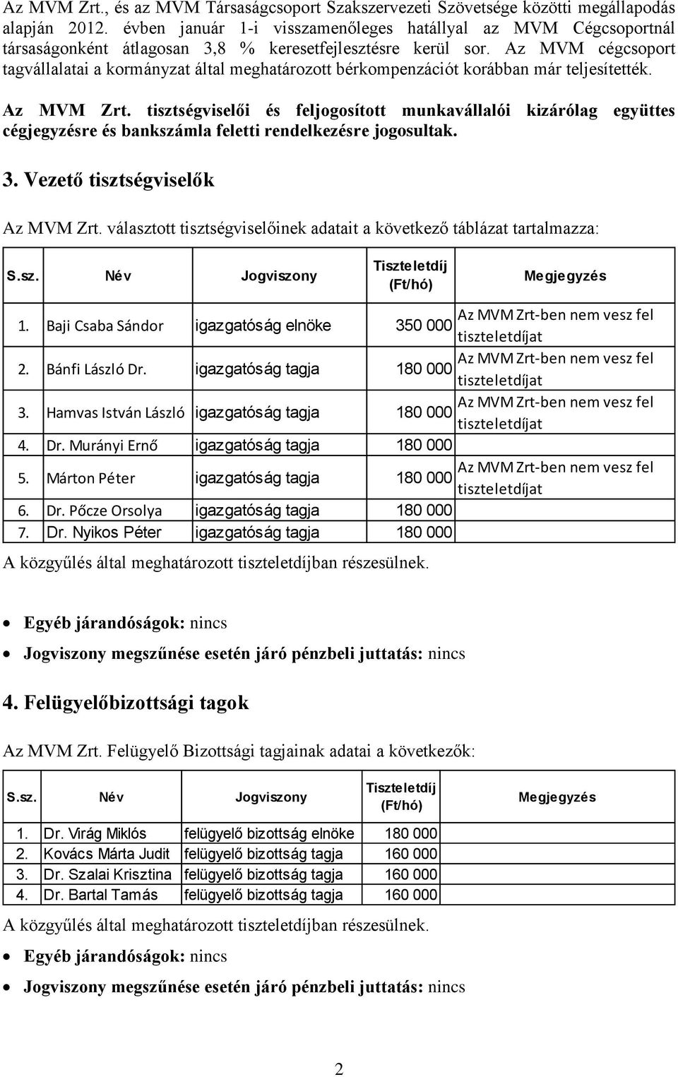 Az MVM cégcsoport tagvállalatai a kormányzat által meghatározott bérkompenzációt korábban már teljesítették. Az MVM Zrt.