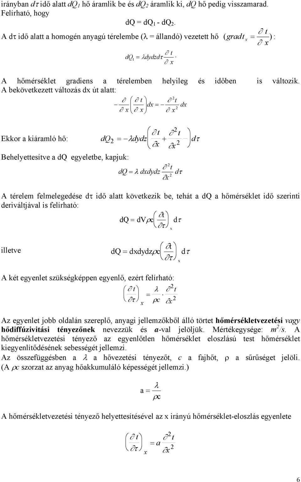 A bekövekeze válozás dx ú ala: dx dx x = x x.